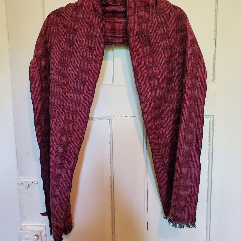 Pink and black scarf